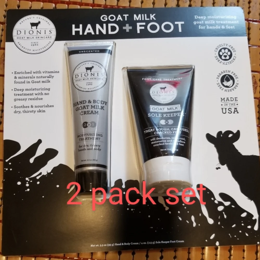 Dionis Goat milk hand foot cream 2 pack set